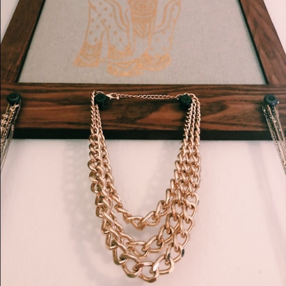 Gold Layered Chain Link Necklace